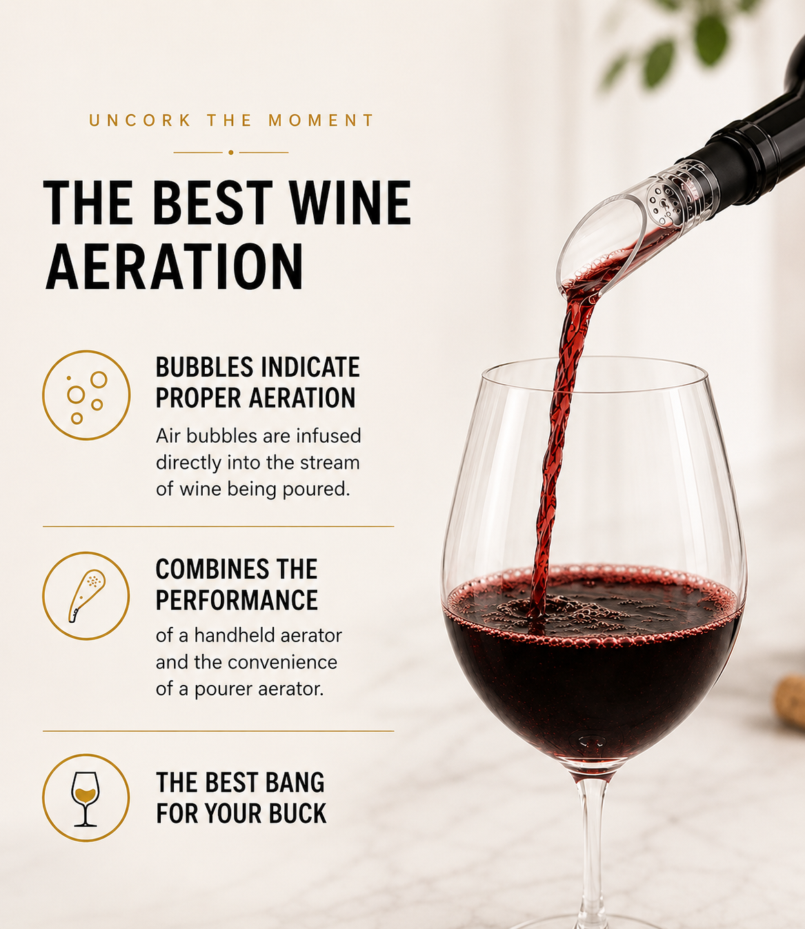 Cork Society Aero™ Wine Aerator Pourer