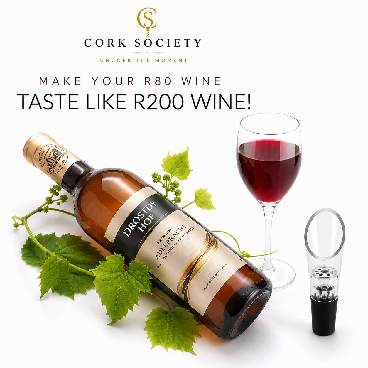 Cork Society Aero™ Wine Aerator Pourer