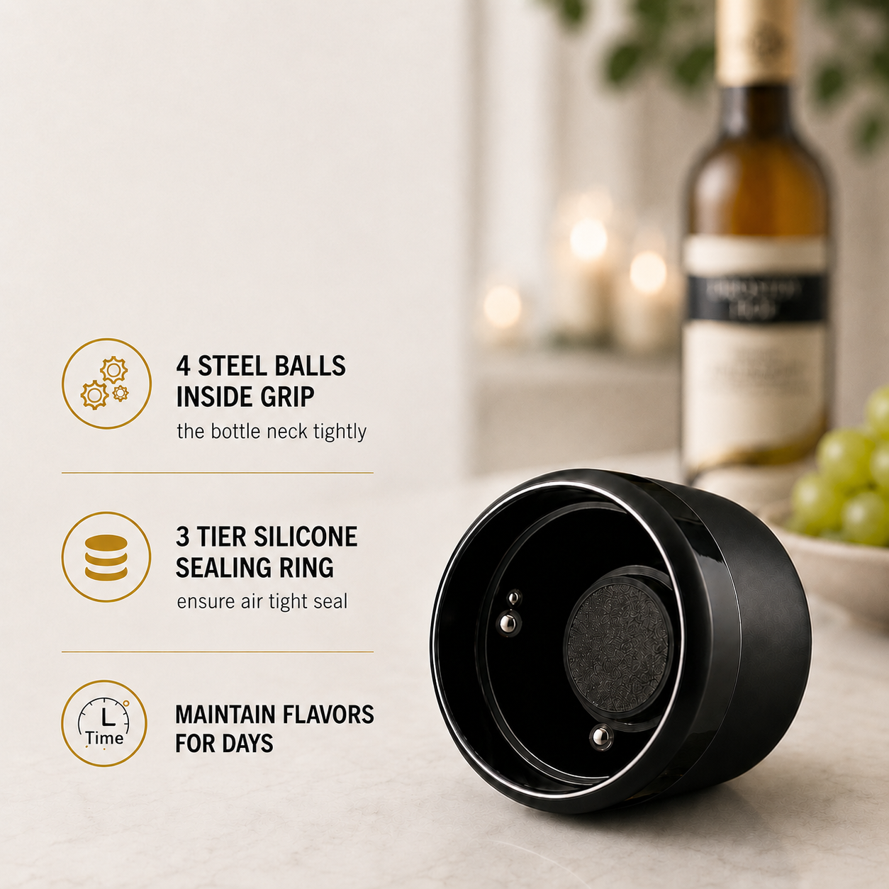 Cork Society Seal™ Vacuum Wine Stopper